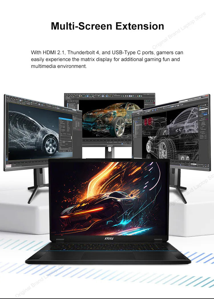 2024 MSI Stealth 18 AI Studio Gaming Laptop 18 Inch 4K UHD 120Hz MiniLED Screen Netbook Ultra 9-185H 32GB 2TB RTX4090 Notebook
