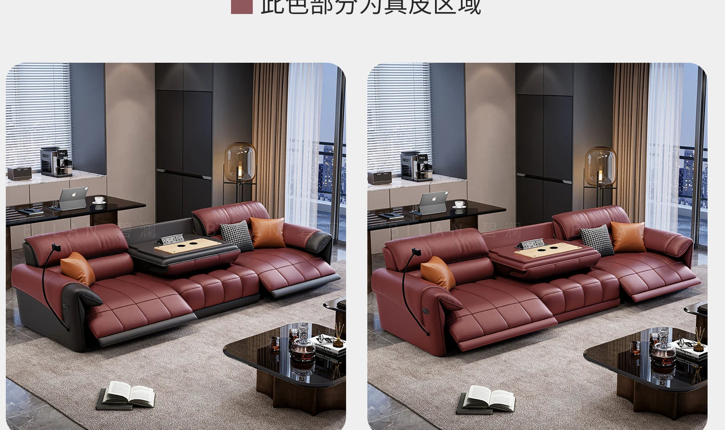 Genuine Leather Modern Sofa Chair Living Room Electric Designer Reclining Sofa Italian Loveseat Divano Soggiorno Home Furniture