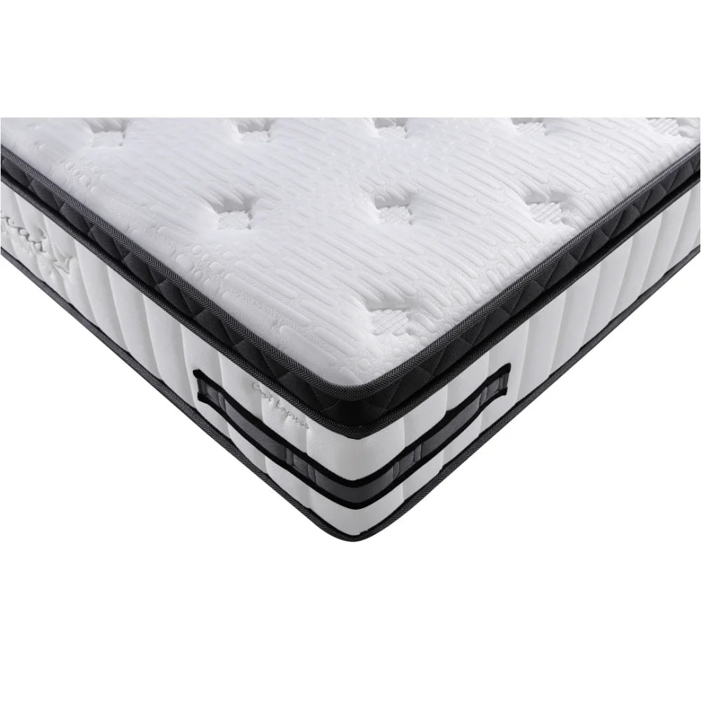 12 Inch Queen Size Memory Foam Mattress 26CM High Density Foam Compress Pocket Spring Mattresses for King Size Bed