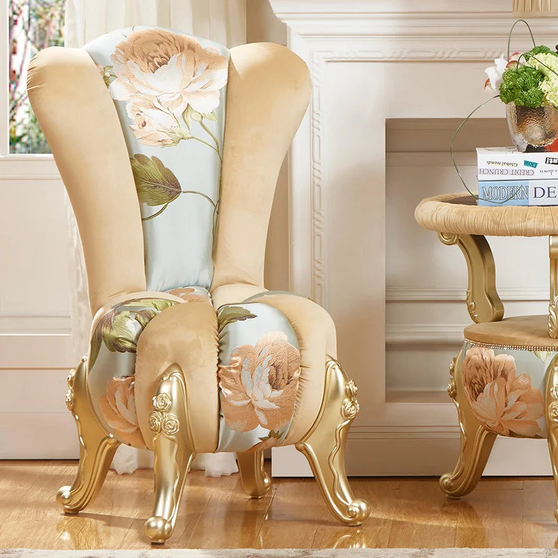 European-Style Leisure Chair Coffee Table Three-Piece Living Room Sofa Couch Balcony Table and Chair Living Room