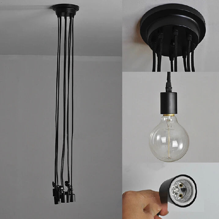 DIY Spider Chandelier Industrial Pendant Lights E27 Modern Ceiling Hanging Lamp Dinning Living Room Courtyard Lighting Fixture