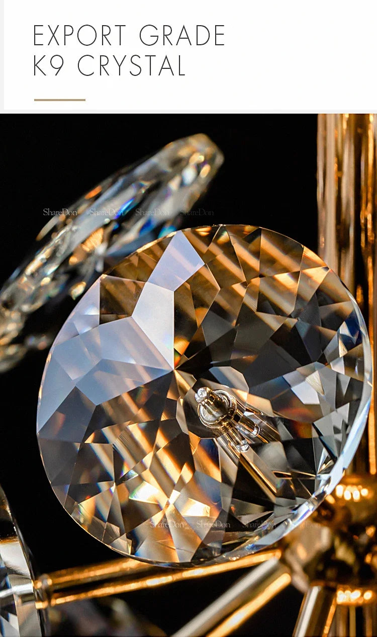 Modern K9 Pure Crystal Bedside Small Chandelier Light Lluxury Crystal Wall Lamp Corridor Ceiling Lamp Bar Decoration Noble Lamps