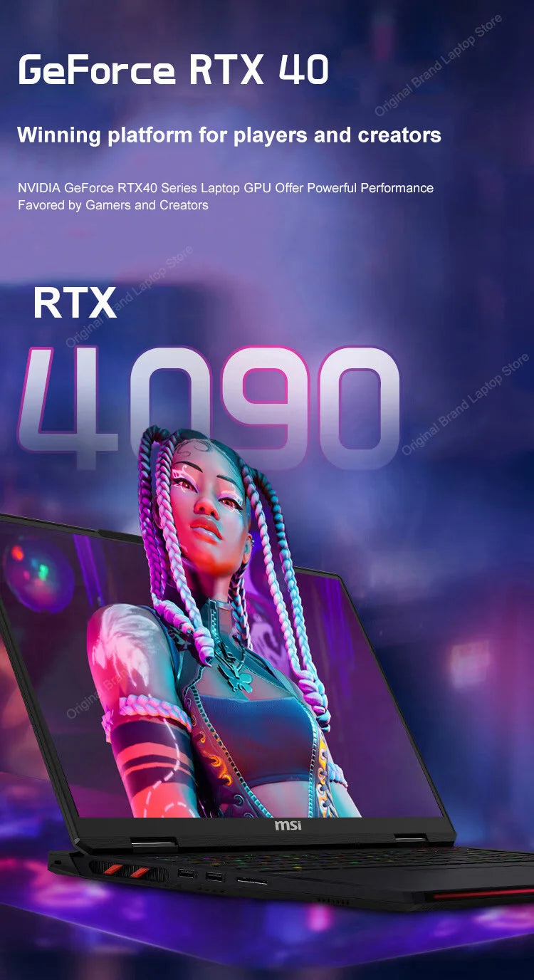 2024 MSI Raider A18 HX Gaming Laptop 18 Inch 2.5K QHD 240Hz IPS Screen Notebook AMD Ryzen R9-7945HX 32GB 2TB RTX4090 Netbook PC