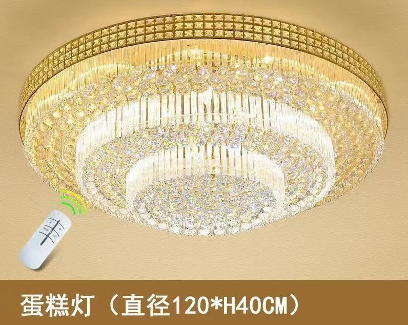 Nordic Modern Golden Round Ring Hanging Light Modern LED Crystal Ceiling Chandelier Lamp For Dinning Living Room Hall Home Decor