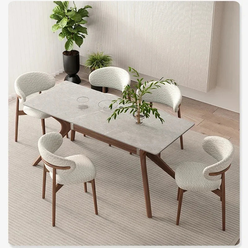 Wood Table China Mesas De Cristal Luxury Modern Dinner Dining Table Set Restaurant Center Mesa Plegable Garden Furniture Sets