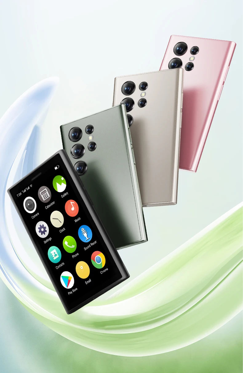 SERVO S26 Mini 3G Smartphone Android 9.0 System 2 SIM Cards 2GB+16GB Play Store Face Unlock WiFi Hotspot 3.0" Small Smart Phones