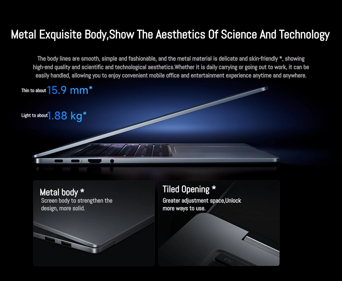 Xiaomi REDMI Book Pro 16 2025 Laptop Ultra 7 255H/Ultra 5225H Intel Arc Graphics 32GB LPDDR5X 1T SSD 16-inch 165 Hz 3.1K Screen