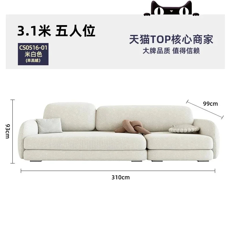 Modern Corner Sofa Bed for Living Room, Recliner Floor Couch Single Luxury Nordic Furniture