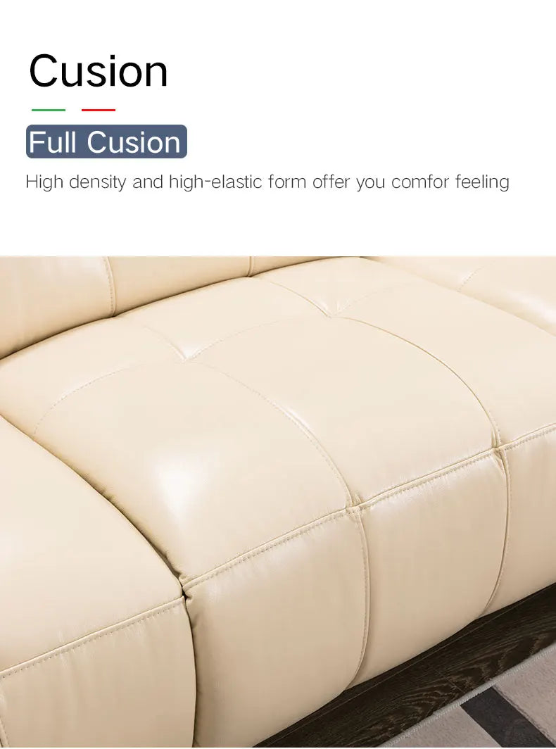 Genuine Leather Recliner Sofa Set,Modern Electric Recliner Sofa Set for Living Room