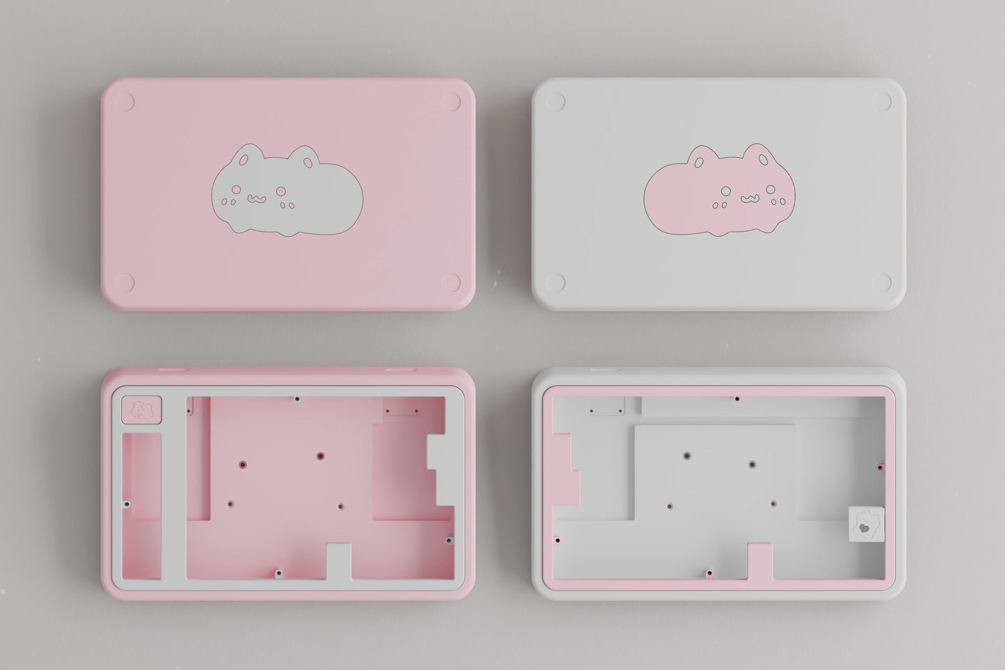 Cute Cat Split Mechanical Keyboard Kit Wireless Tri-mode GASKET Hot-Swap RGB Ergonomic Custom Aluminum Split Gaming Keyboard