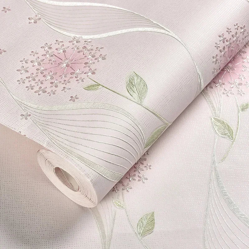 Floral Wallpaper Self-adhesive Warm Girl Bedroom 3d Thickening Wall Decoration Stickers Living Room Restaurant Sofa Background