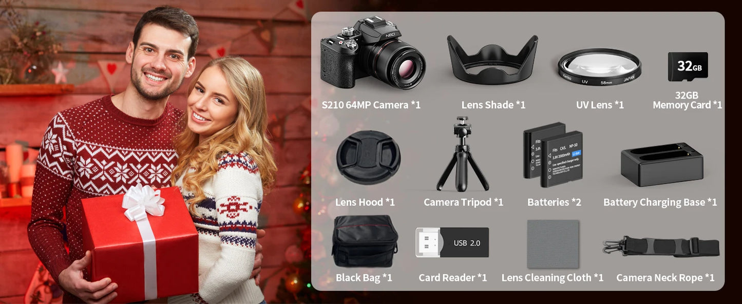NBD 5K&64MP Digital Cameras For Photography, 16X Optical Zoom Camera With WiFi & App Control, Vlogging Camera With Auto Focus