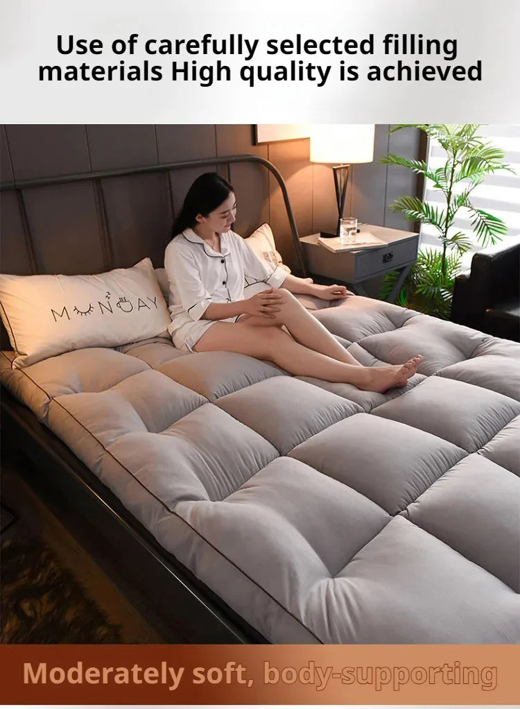 Summer thickening tatami mattress Feather down soft mattress foldable futon folding soft mattresses