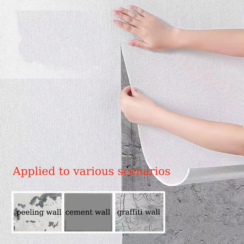 DIY Linen 3D Foam Self-adhesive PVC Solid Color Thickened Waterproof Background Wall Renovation Wallpaper Wall Stickers