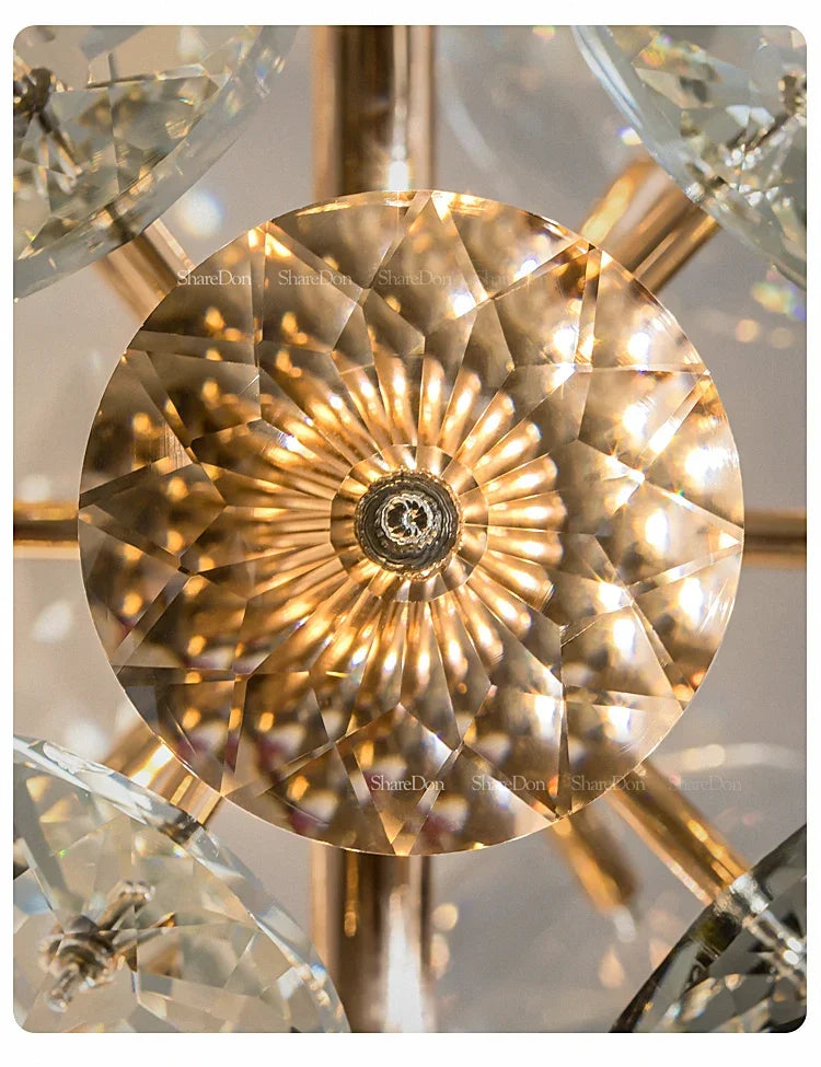 Modern K9 Pure Crystal Bedside Small Chandelier Light Lluxury Crystal Wall Lamp Corridor Ceiling Lamp Bar Decoration Noble Lamps