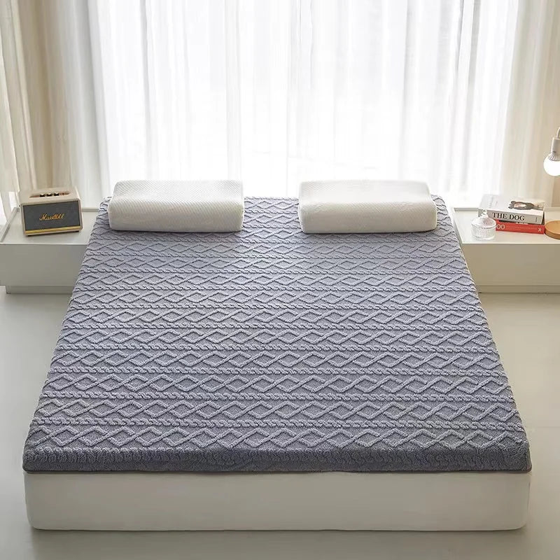 Thick Velvet Mattress Single Double Size Sponge Mattress Cushion Mat Soft Tatami Sleeping Pad