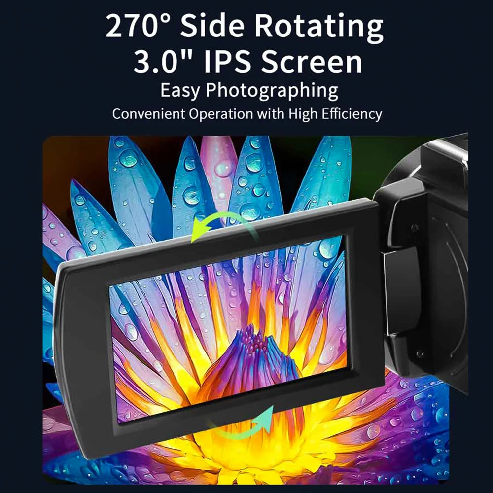 ORDRO HDR-AE20 5K Digital Video Camera WiFi Camcorder DV Recorder 3.0 Inch IPS Touch Panel 56MP 18X Digital Zoom Time-lapse