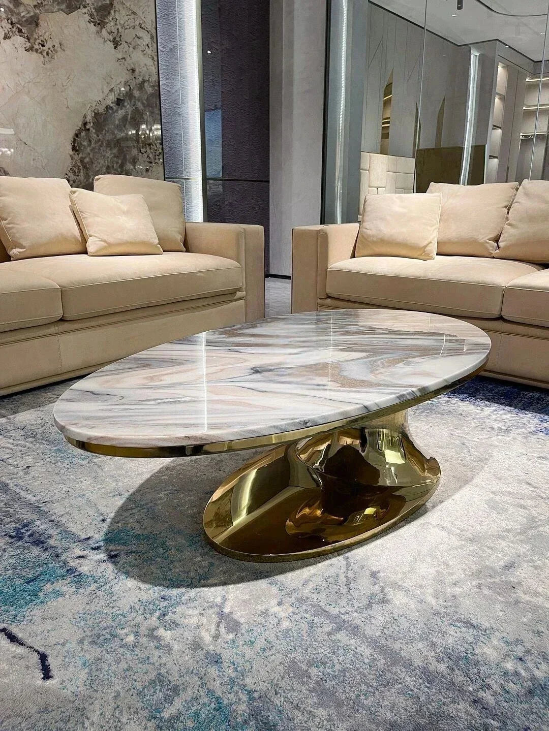 Light Luxury Living Room Sofa High-end Home Furniture for Large Villa L-shaped Leather Couch Designer Furniture Sofa for Villa