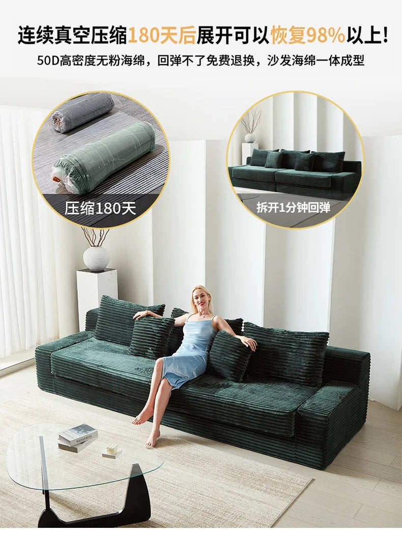 Designer Living Room Couch Bed Fabric Modern Foldable 2025 Boneless Sofa Puffs Vacuum Sleeper Woonkamerbanken Furniture Home