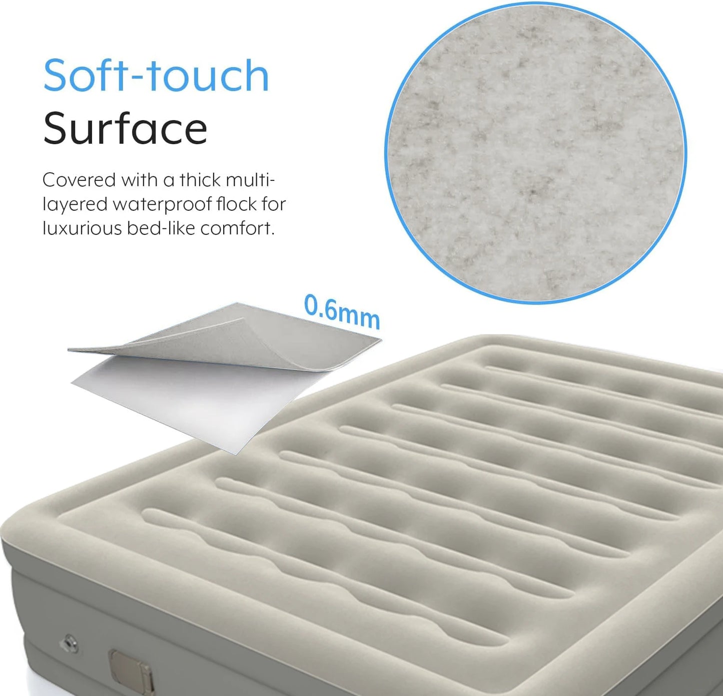 Luxury Twin Size Automatic Inflatable Mattress Camping air Bed with Carry Bags Manufacture Directly Supply