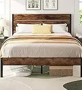 Queen Headboard,Linen Upholstered Bed Frame With Wood Slats Support,No Box Spring Needed,Heavy Duty Feet,Easy Ass
