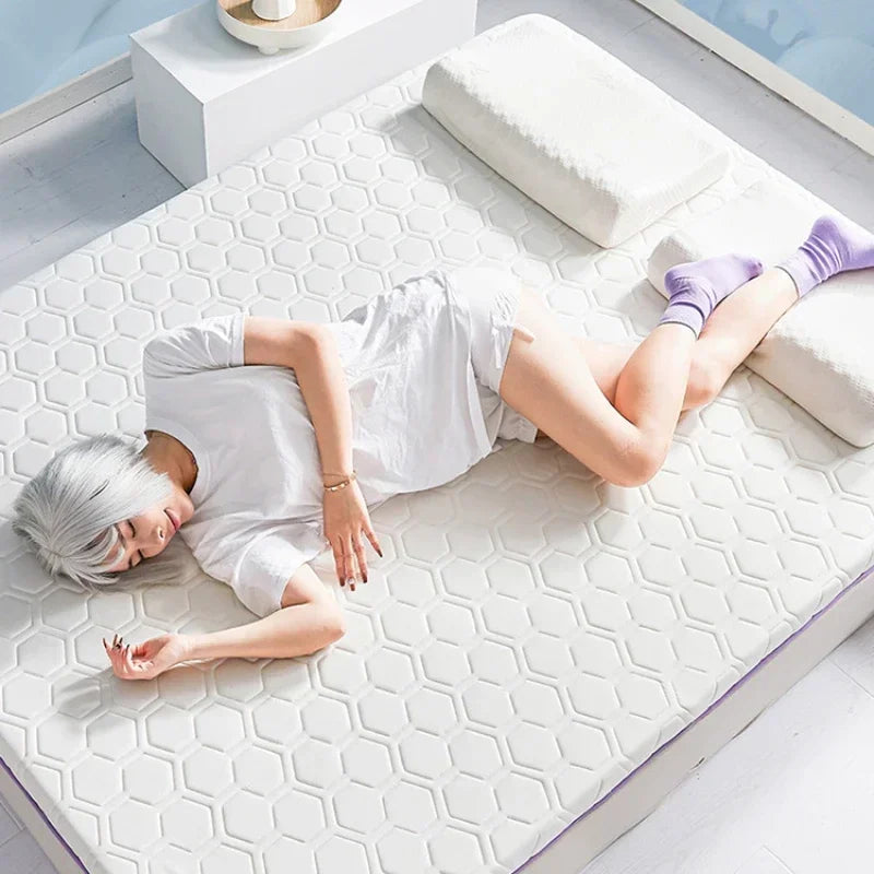 Foldable Natural Latex Mattress for Double Single Bed King Size Mat In Dormitory Hotels Bedroom Furniture Household Thickened