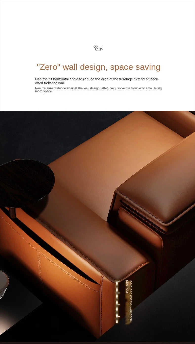 Modern Multifunctional Electric Recliner Sofa Home Theater Video Room Genuine Leather Fabric Wood for Living Video Hall