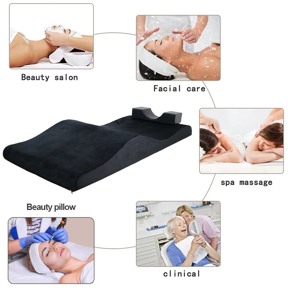 Foam Spa Massage Table Beauty Bed Curved Topper Salon Anatomica Lash Mattress Wave Memory Foam Lash Bed Topper