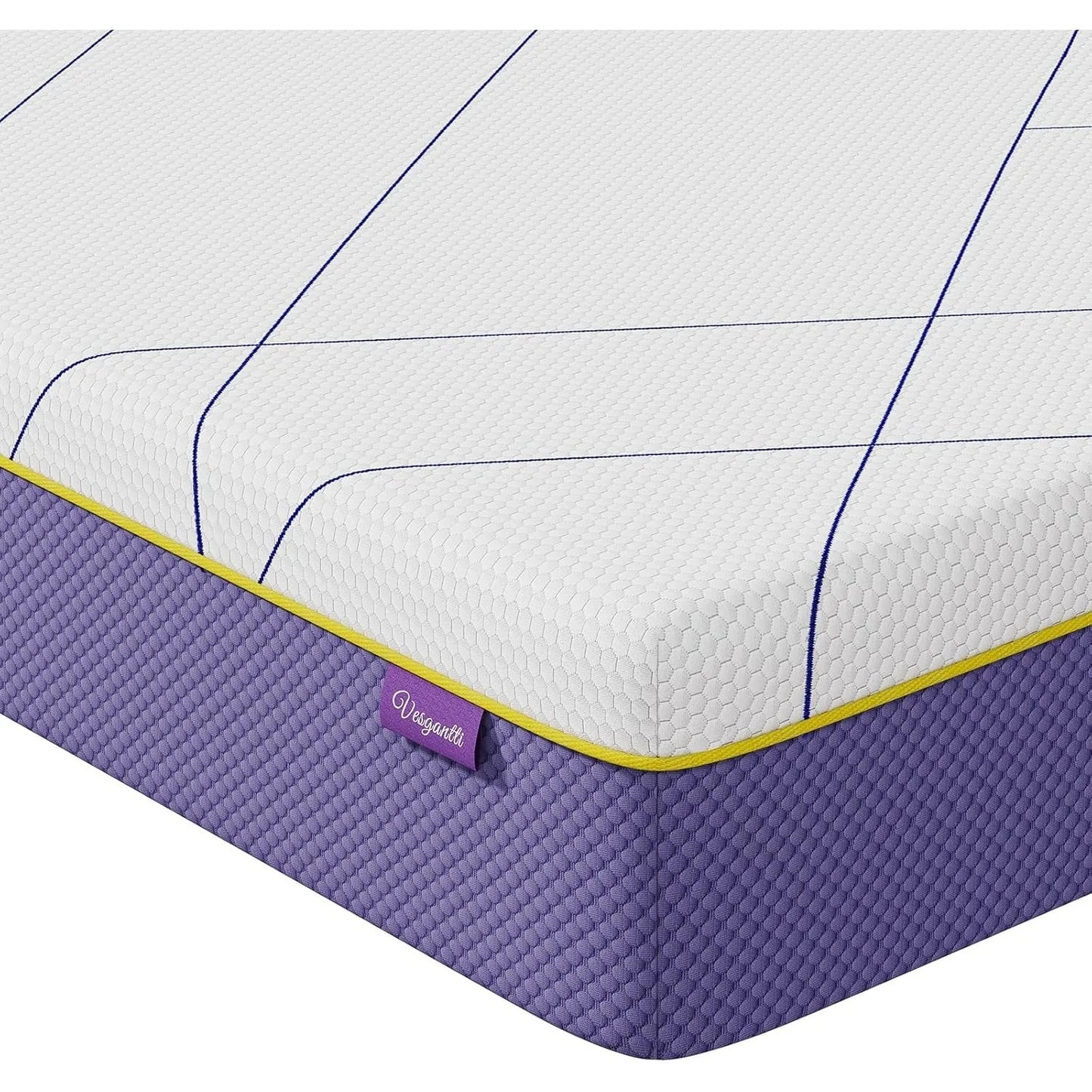 Vesgantti Gel Memory Foam Mattress with CertiPUR-US Certified for Pressure Relief & Cooling Comfort-Medium Soft Lavander Purple