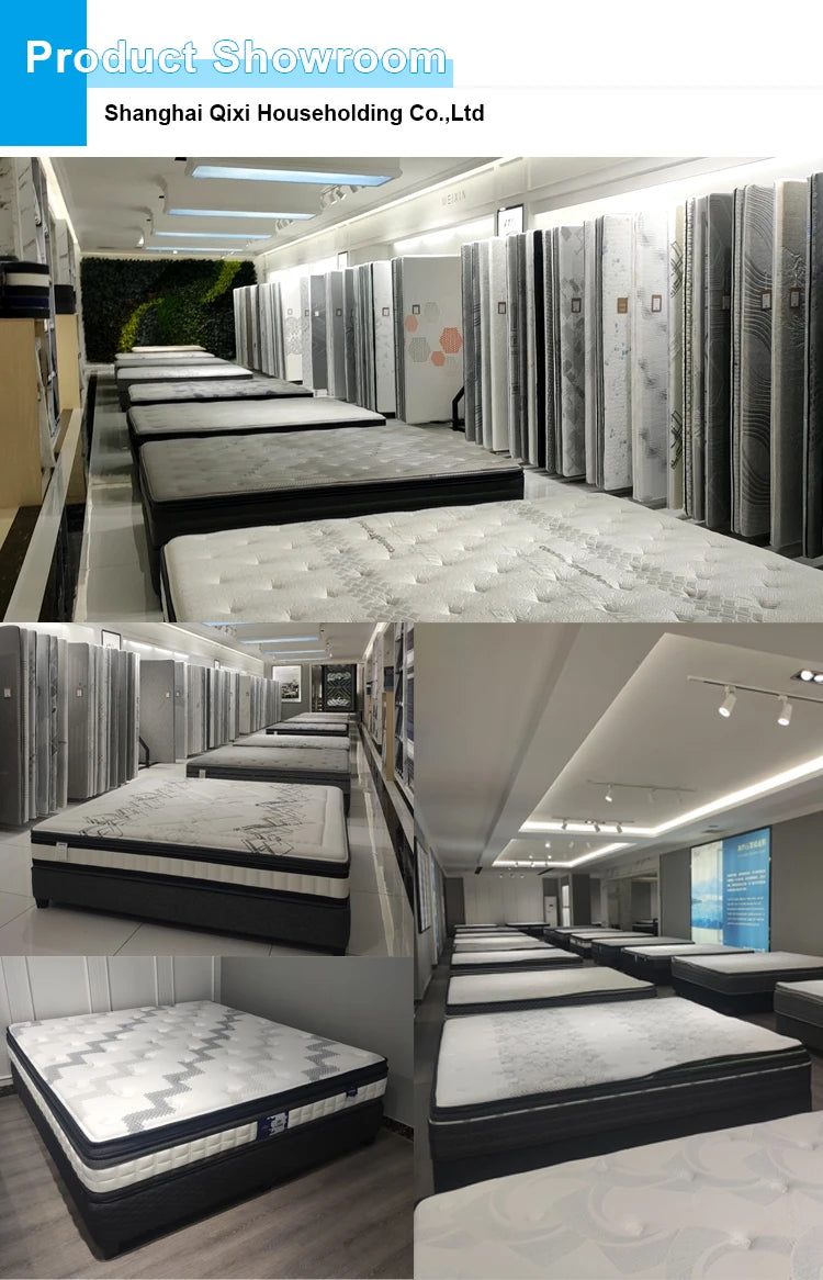 New Style Jacquard Waterproof Roll up Mattress Memory Foam Bonnell Spring Double Sleep Rest Mattress