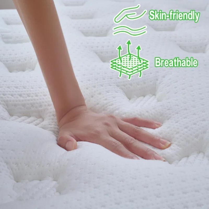 Queen ,14 Inch Gel Memory Foam Hybrid Mattress in a Box,Motion Isolation Individually Pocket Innerspring ,Pressure Relie