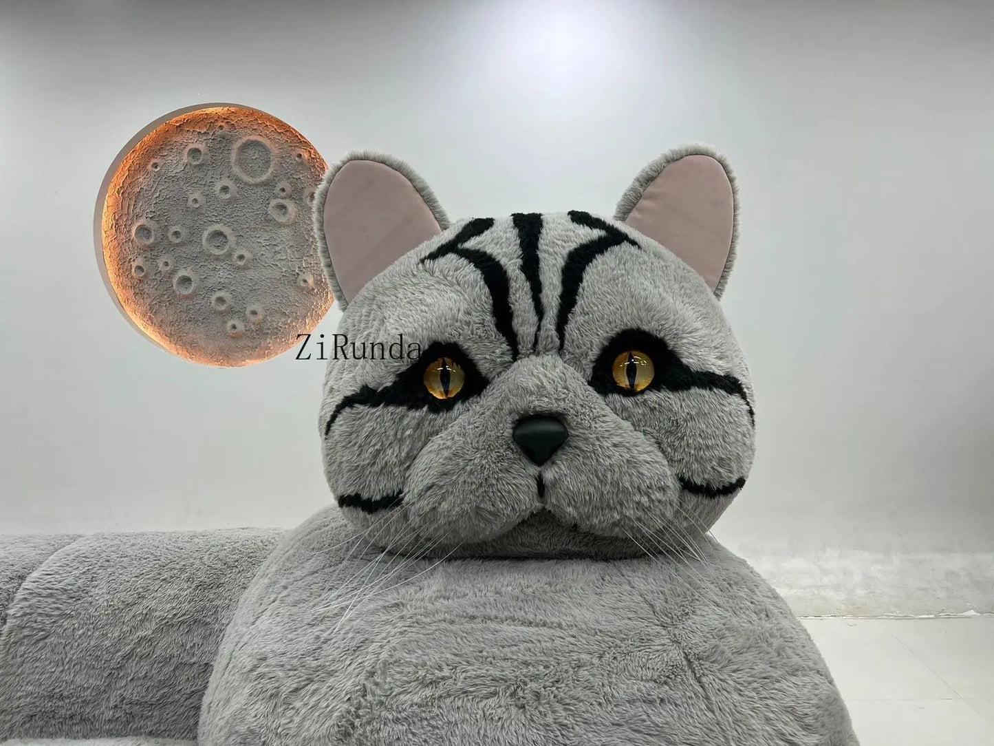 Cat-shaped cartoon animal sofa living room creative size apartment fabric plush sofa