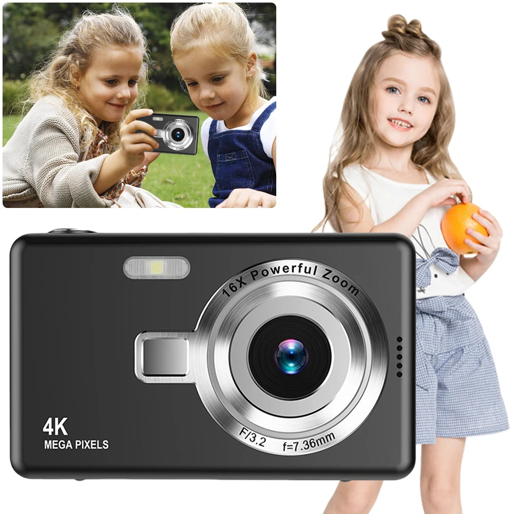 4K HD 1080P Digital Camera 96MP Autofocus Vlogging Camera 16X Zoom Video Photography Camera 2.4 Inch IPS Screen