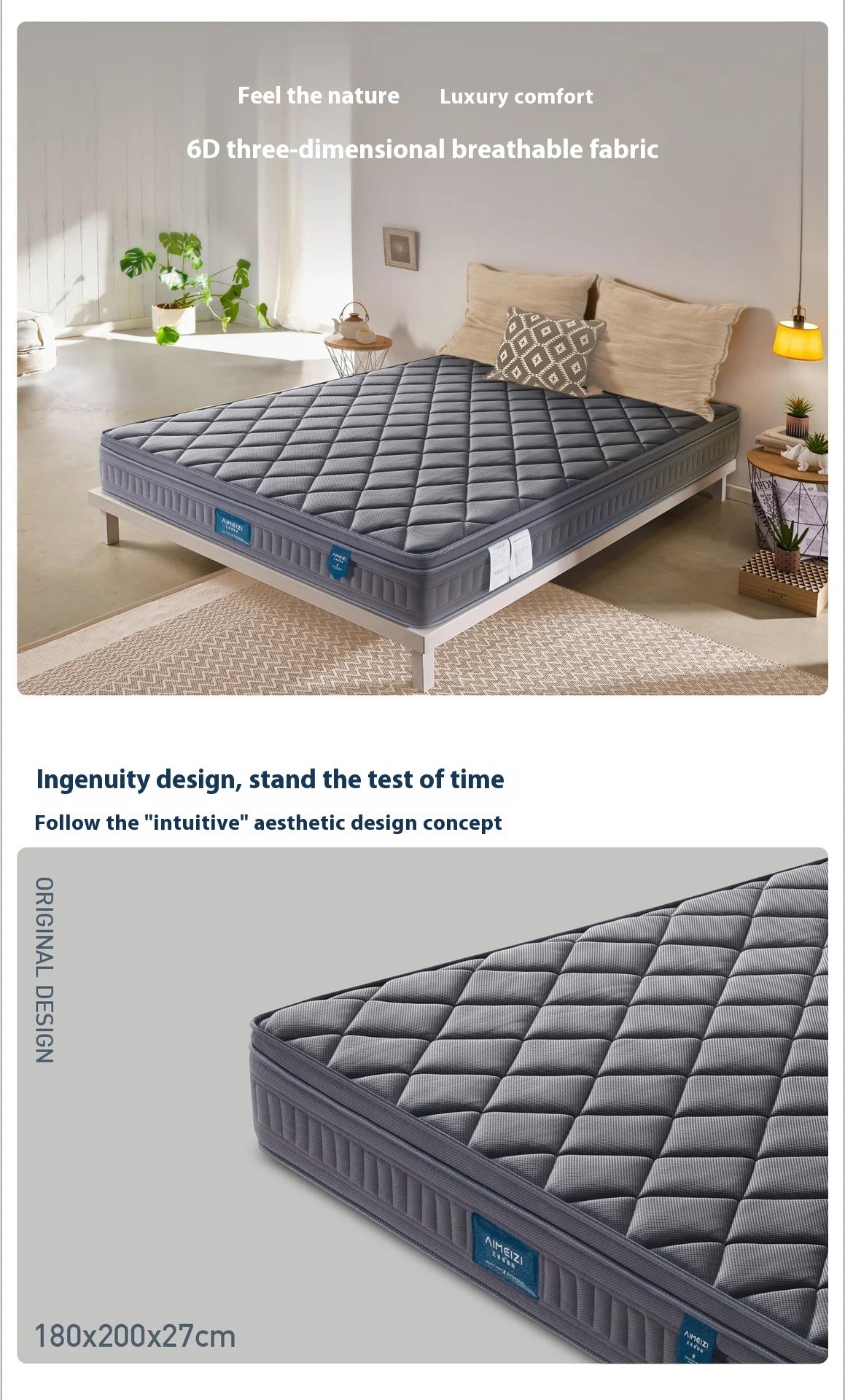 10-12 Inch High Density Memory Foam Hybrid Mattress Queen King Size Rolled Pocket Coil Spring Latex Gel Gel Technology for Home