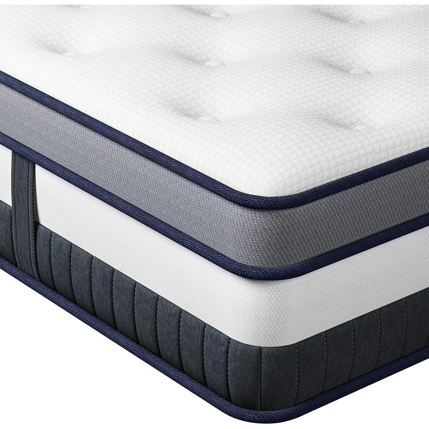 Vesgantti 11 Inch Pocket Sprung Mattress with Breathable Foam and Individually Pocket Spring - Medium, Luxury Box Top Collection