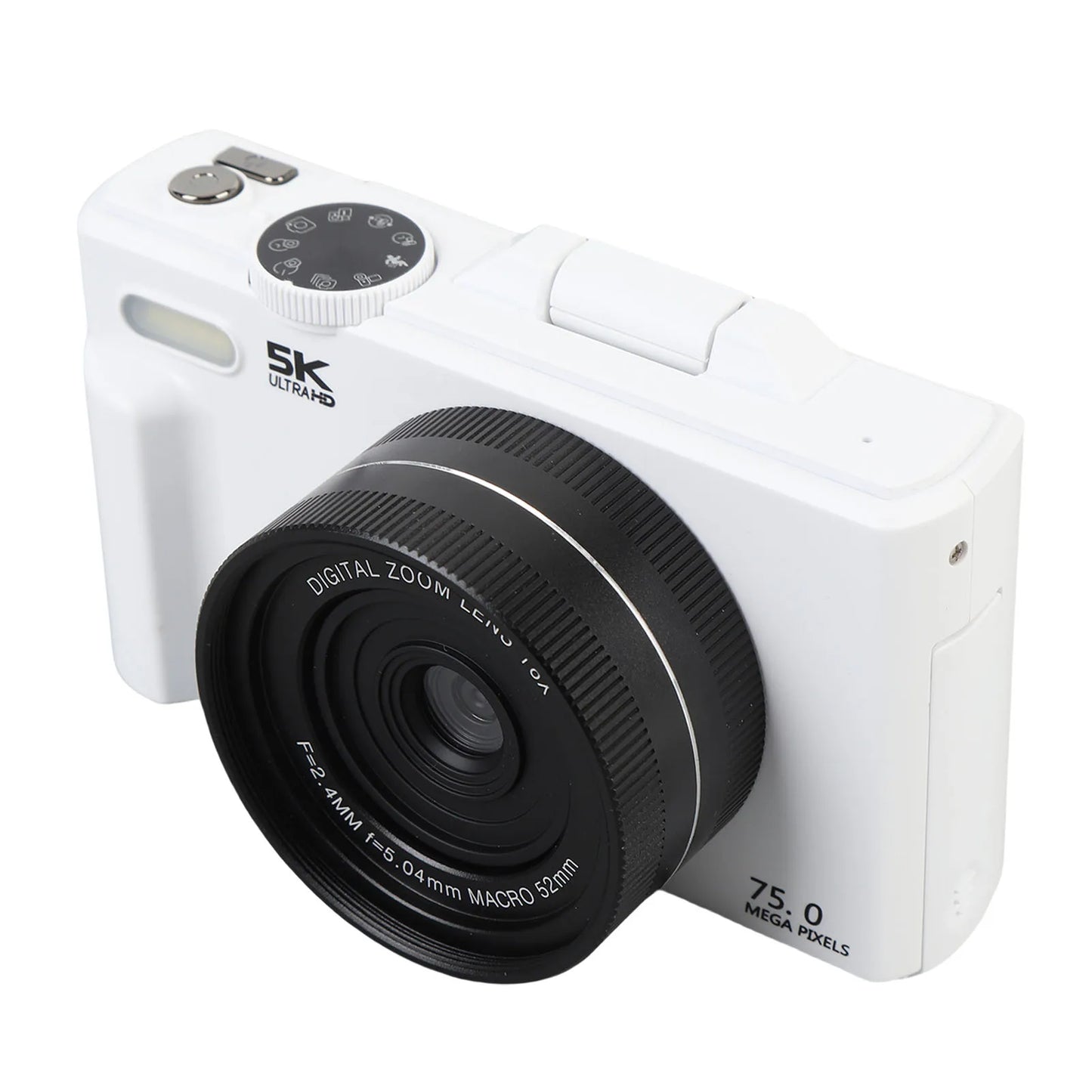Camera with Flash 18XAF Autofocus Compact High Definition 5K Digital Camera Portable 3 Inch Screen for Video