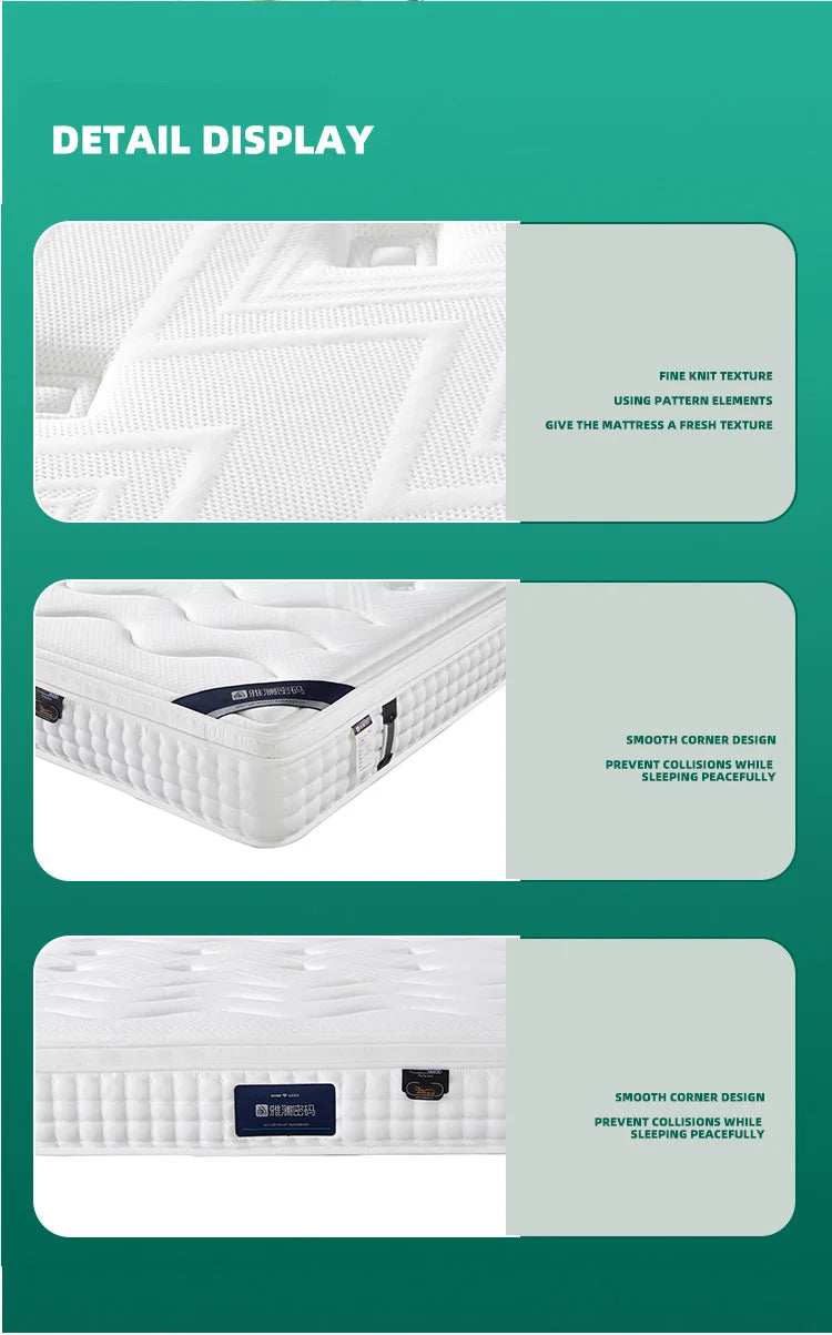 Ximengsi Mattress Soft Mattress Home Memory Cotton Latex Spring Coconut Brown Double Sided Five Star Hotel 22cm Thick