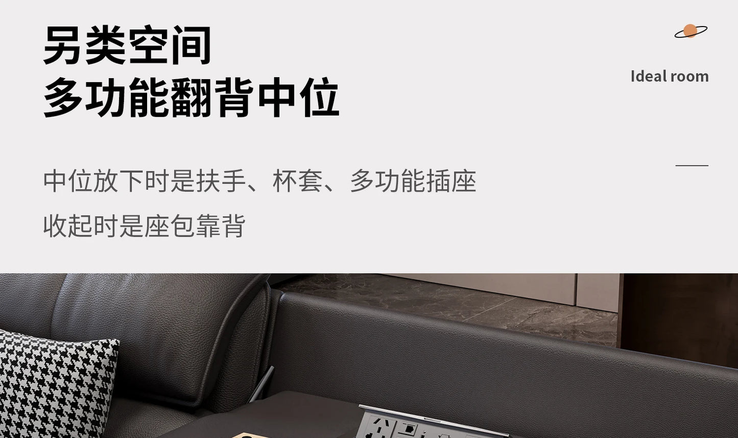 Genuine Leather Modern Sofa Chair Living Room Electric Designer Reclining Sofa Italian Loveseat Divano Soggiorno Home Furniture