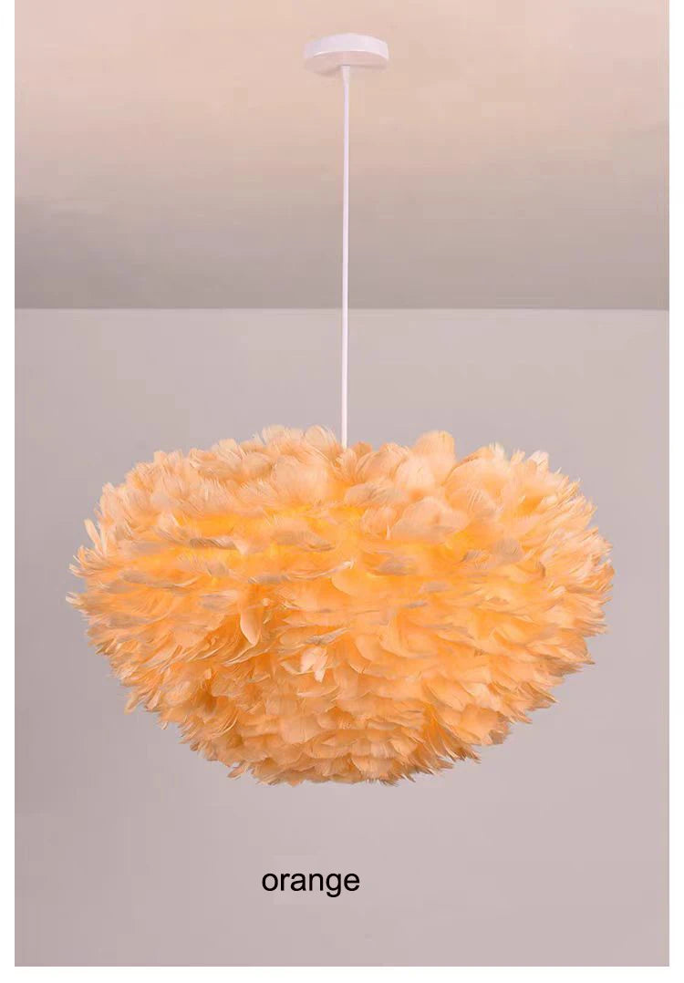 Feather Chandelier Modern Large Goose Feather Living Room Bedroom Feather Chandelier Warm and Fashionable Clothing Store Chandel
