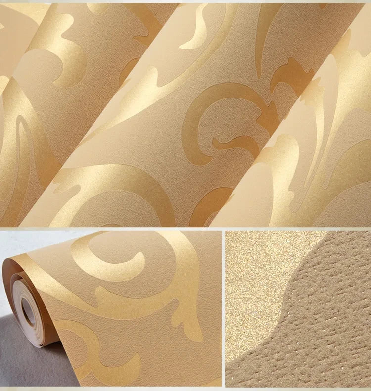 3D Grey Victorian Damask Embossed Wallpaper Roll Home Decor Living Room Bedroom Wall Coverings Silver Floral Luxury Wall Paper
