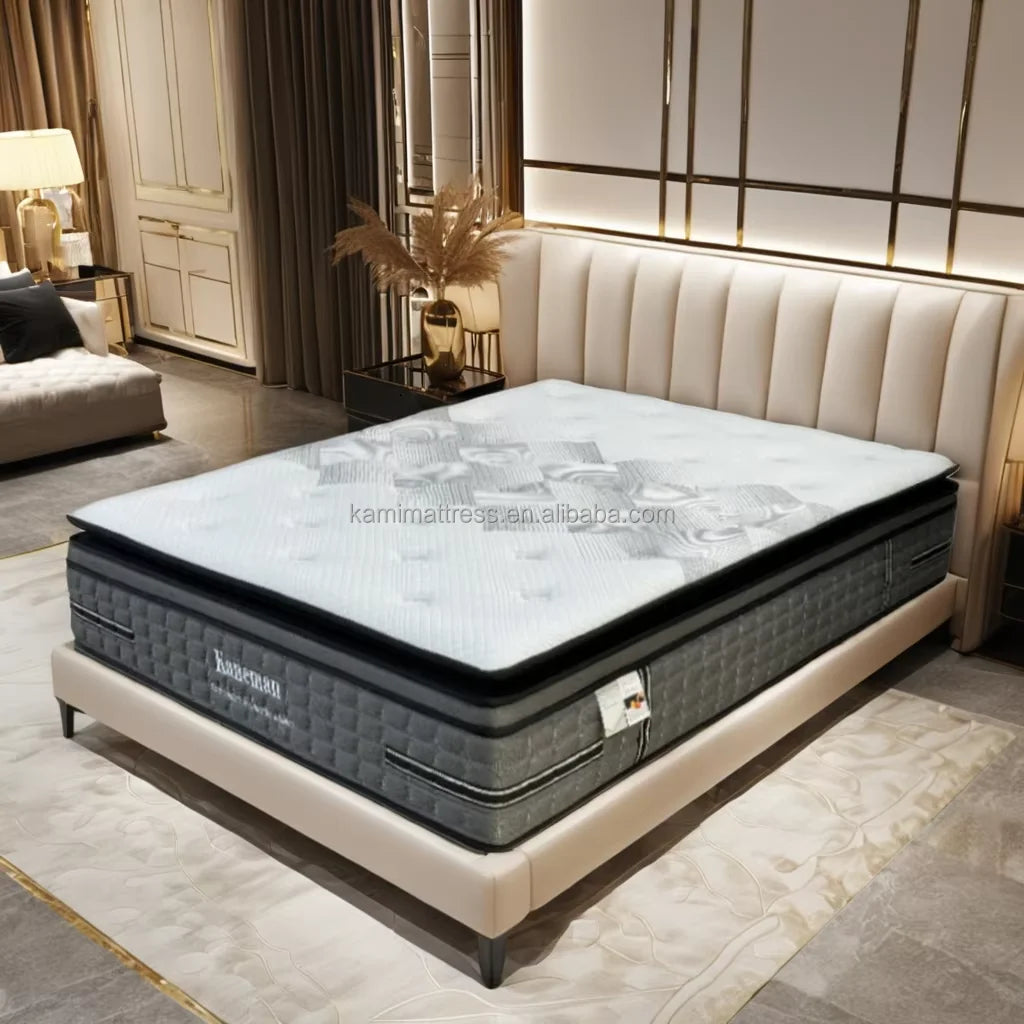 Import Luxury Hotel Queen king Size Custom Mattress 35cm Compress Memory Foam the Best Pocket Spring Mattress From Supplier