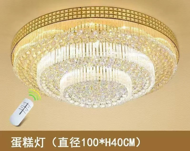 Nordic Modern Golden Round Ring Hanging Light Modern LED Crystal Ceiling Chandelier Lamp For Dinning Living Room Hall Home Decor