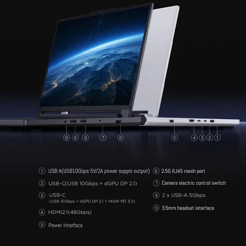 Lenovo 2025 NEW LEGION R9000P Gaming Laptop Ryzen 9 8945HX GeForce RTX 5060/5070 RAM 32GB 1T SSD 16-inch 240Hz Game Notebook PC