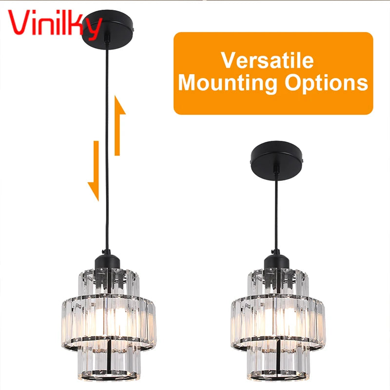 K9 Crystal Pendant Light Indoor Dining Room Nordic Modern Ceiling Chandelier for Bedroom Decoration Led Adjust Lighting Fixtures
