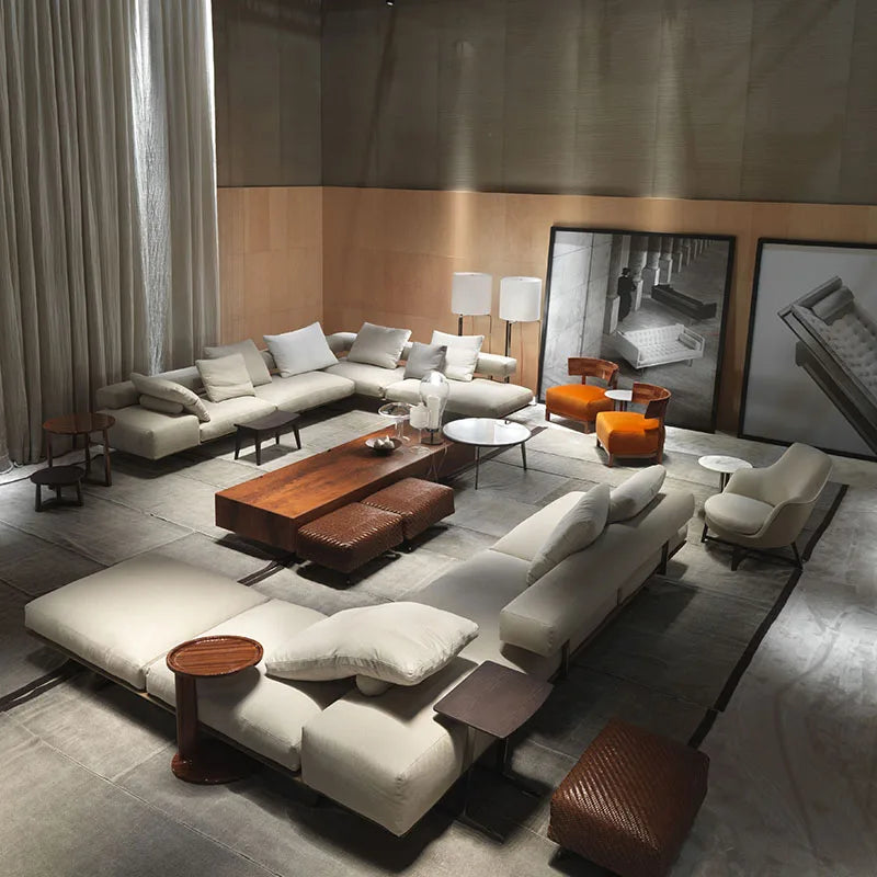 Living Room Furniture Recliner Feather Leather Sofa Sets Sectional Sofa Set