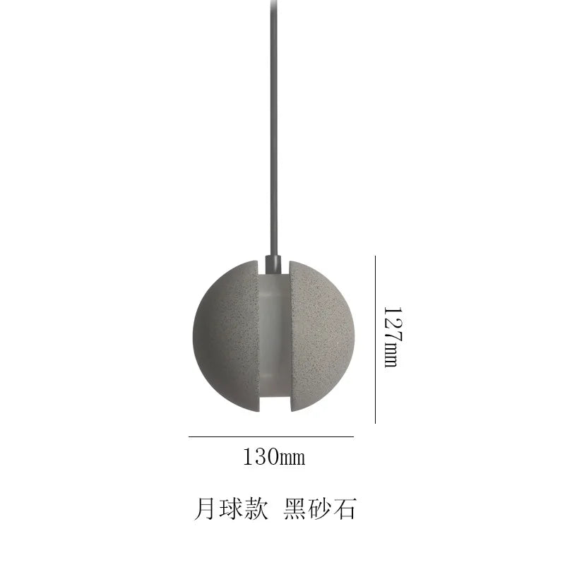 Chandelier Modern Chandelier Modern LED Concrete Ball Pendant Light Minimalist Mini Globe Cement Chandelier Home Decor