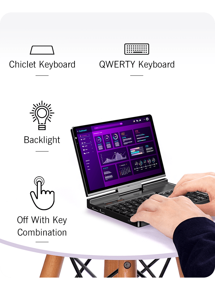 【Hot Sale】GPD Pocket4 2025 Latest AMD AI 9 HX 370/8840U 64GB 2TB NVMe 8.8" 2560×1600 144Hz 2-in-1 Laptop Tablet Palm Size MiniPC
