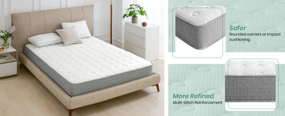Good Nite 8 Inch Hybrid Double Mattress, Memory Foam, Pocket Sprung, Medium Firm, 7-Zone Orthopaedic Support, Comfort Design