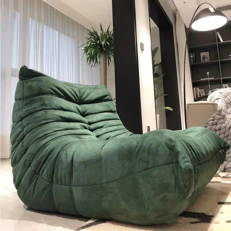Modern Living Room Chair, Big Bean Bag Adult Floor Sofa, Togo Recliner Memory Foam Lazy Couch Suitable Balcony For Fireside