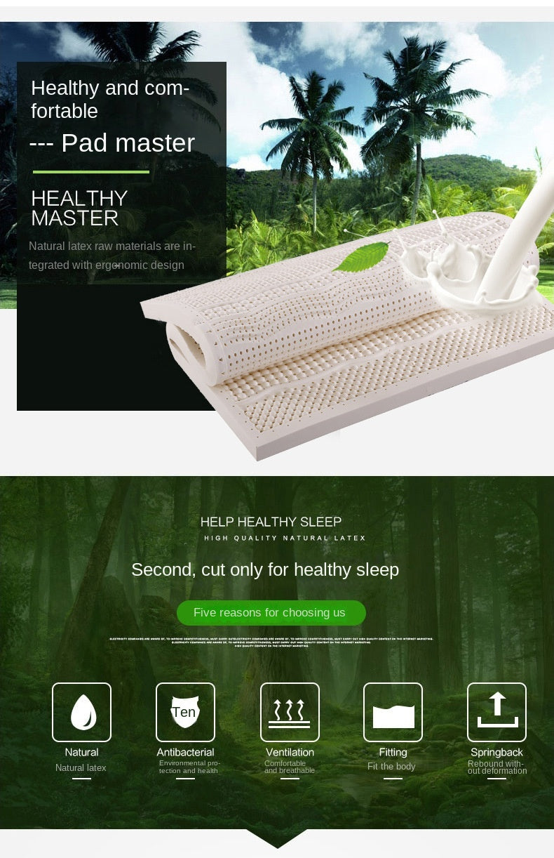 UVR Natural Latex Tatami Mattress Bedroom Foldable Massage Mattress Home Antibacterial Bed Cover King Size Double Full Size